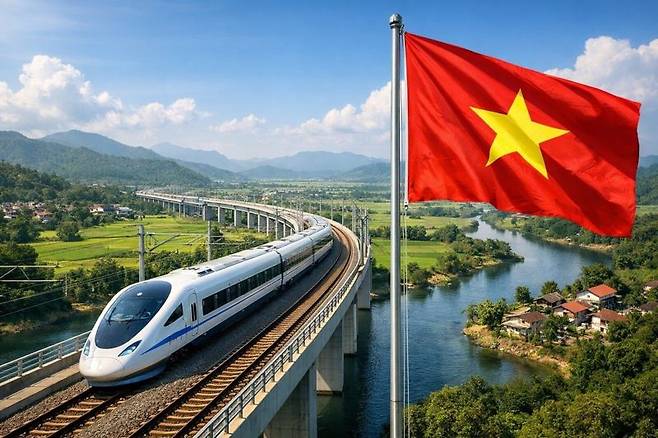 베트남 북부 핵심 경제권의 연결을 강화할 것으로 기대되는 약 150조 동 규모의 하노이-꽝닌 고속철도 건설 사업이 오는 3월 착공할 예정이다. 베트남 정부 제공