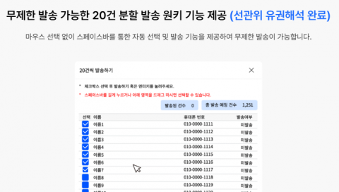 '뿌리오'가 후보자들의 안전하고 효율적인 선거 운동을 돕기 위해 '합법적 선거 문자 발송 지원 서비스'를 대폭 강화한다./다우기술