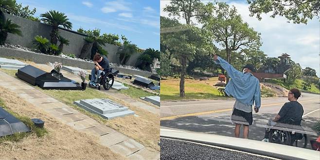 그룹 클론 강원래가 지난해 여름 구준엽 아내 쉬시위안의 묘소를 찾았었다며 당시 일화를 전했다./사진=강원래 인스타그램