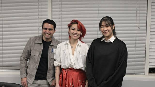 (좌측부터) 엠레 역 케렘 에르딘 성우, 안란 역 파리하 성우, 조시 장 내러티브 디자이너(사진=지디넷코리아).