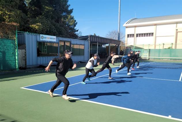 전지훈련모습. 옥천군제공