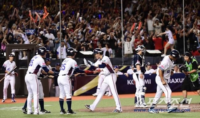 2024 프리미어12에서 한국과 경기를 펼친 대만 야구 대표팀. 스포츠조선DB