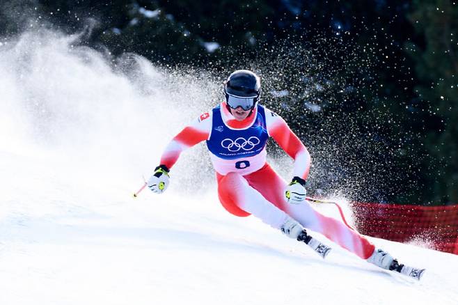 알파인 스키 남자 활강에 출전한 프란요 폰 알멘. 사진=AFPBB NEWS