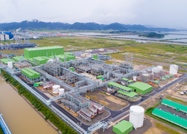 롯데베르살리스엘라스토머스 여수공장 전경. 롯데베르살리스