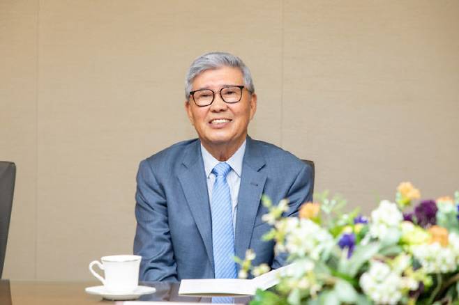 한양대 발전기금 전달식에 참석한 이용기 이사장(사진 제공=한양대)