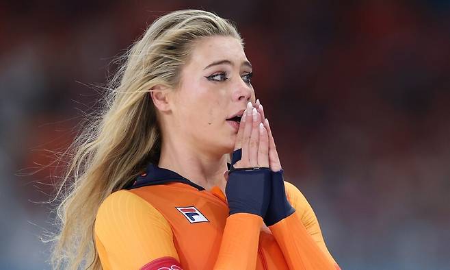 2026 밀라노·코르티나담페초겨울올림픽 스피드 스케이팅 여자 1000m 금메달리스트 유타 레이르담. 밀라노/연합뉴스