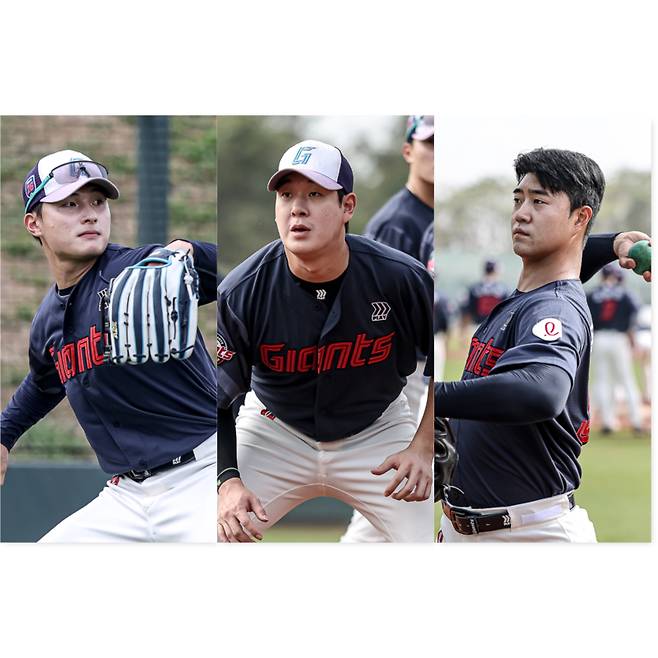 왼쪽부터 윤동희, 나승엽, 윤성빈. 사진=롯데 자이언츠