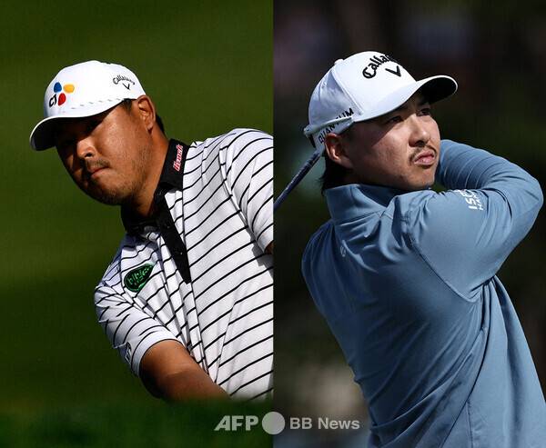 2026년 미국프로골프(PGA) 투어 시그니처 대회인 AT&T 페블비치 프로암 골프대회에 출전한 김시우, 이민우(호주) 프로가 2라운드에서 경기하는 모습이다. 사진제공=ⓒAFPBBNews = News1 (사진을 무단으로 사용하지 마십시오.)