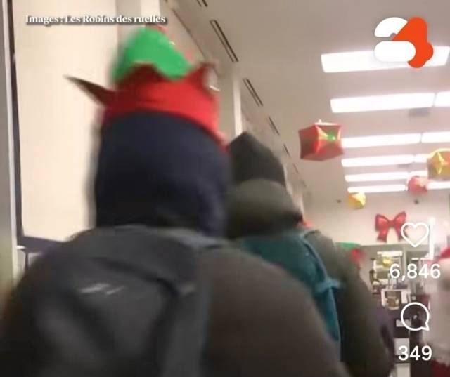 마트에서 식료품 훔치는 ‘골목의 로빈들’ 활동가들. soulevementsdufleuve 인스타그램 연합뉴스