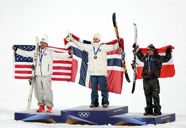 동계올림픽 프리스타일 스키 시상식 모습. 연합뉴스