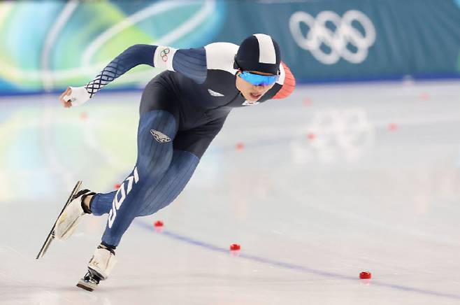 1500m 질주하는 정재원.(사진=연합뉴스)