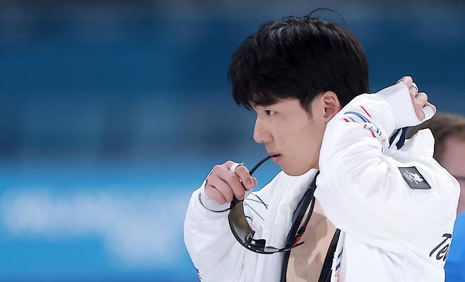 스피드스케이팅 정재원이 19일(현지시간) 이탈리아 밀라노 스피드스케이팅 스타디움에서 열린 스피드 스케이팅 남자 1500m에 출전하고 있다. 2026.2.20/뉴스1