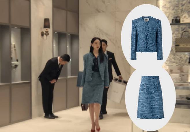 사라킴 역을 맡은 신혜선이 잉크 제품을 입은 모습과 제품 이미지 (사진=SNS잉크 홈페이지 캡처)