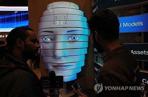 인도 AI 영향 정상회의 전시장 (EPA=연합뉴스)