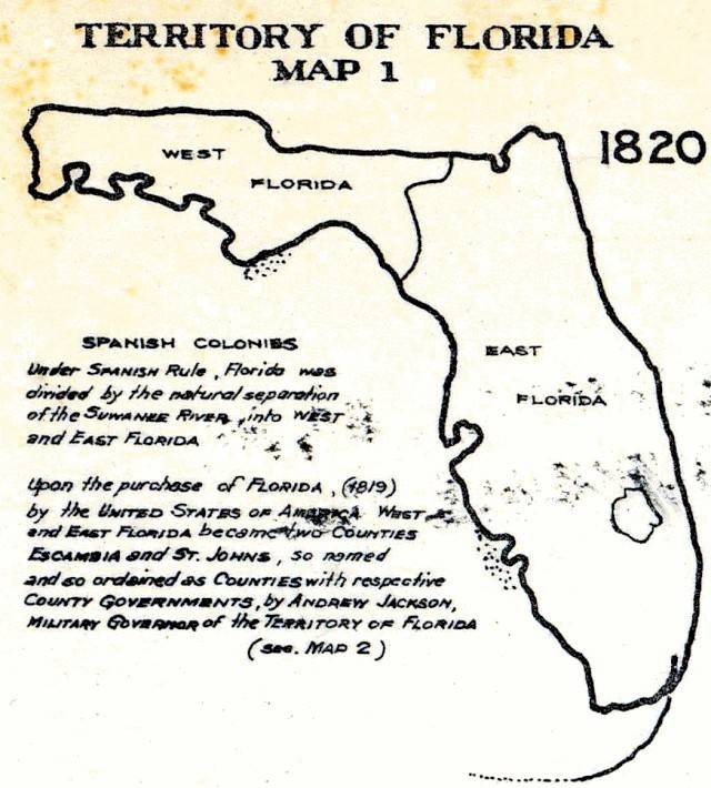 Historic_Florida_maps (출처: University of Florida, 1820, Public domain, via Wikimedia Commons)
