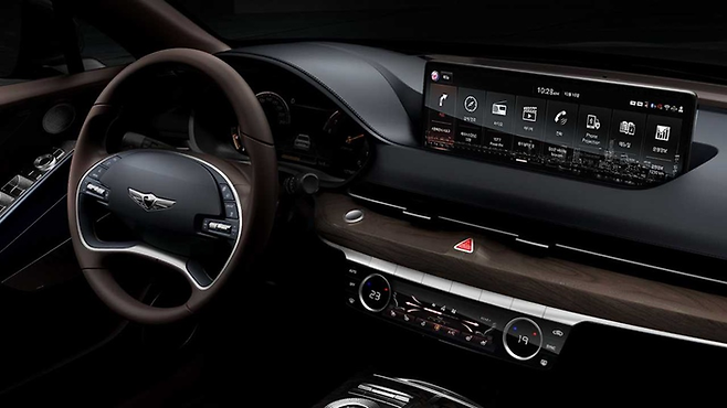 2020년 등장한 신형 제네시스에 탑재된 LG전자 인포테인먼트 <LG전자>