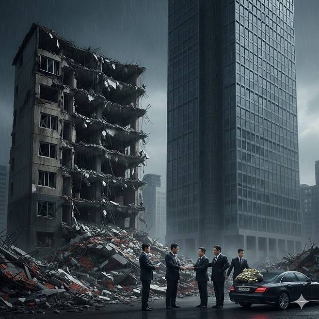 재건축, 재개발 뇌물 수수 관련 일러스트레이션. /그래픽=제미나이