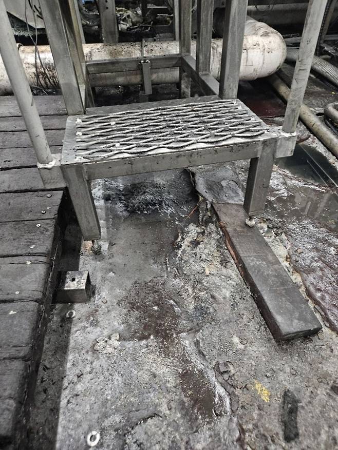 DN오토모티브 울산공장 작업 현장. 금속노조 울산지부 제공