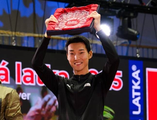 2025 대회 우승을 차지했던 우상혁. /사진=반스카비스트리차 실내도약육상경기대회 공식 홈페이지