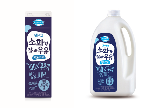 동원F&B '덴마크 소화가 잘되는 우유' 900㎖ 및 2.3ℓ 제품./사진=동원F&B 제공