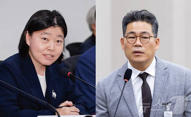 왼쪽부터 임은정 서울동부지검장, 백해룡 경정. ⓒ 뉴스1