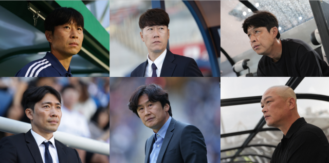 좌측 상단부터 김두현, 김은중, 이관우, 변성환, 이병근, 김태완 위원./한국프로축구연맹