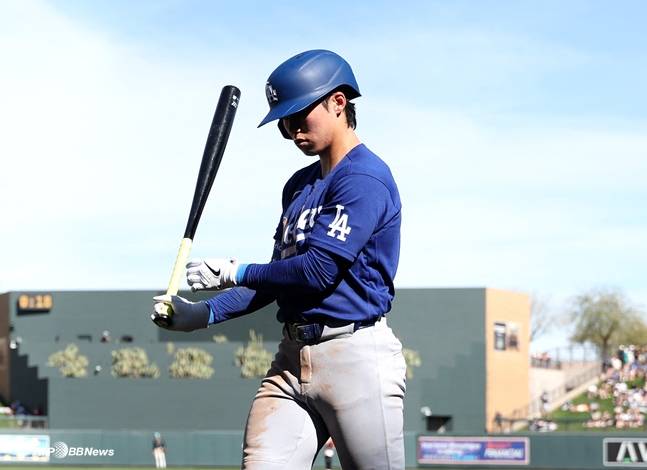 26일 애리조나전에서 타석에 들어서고 있는 김혜성. /AFPBBNews=뉴스1