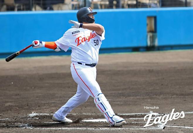 ▲ 한화 동료들의 환대 속에 순조롭게 팀에 적응하고 있다고 밝힌 강백호 ⓒ한화이글스