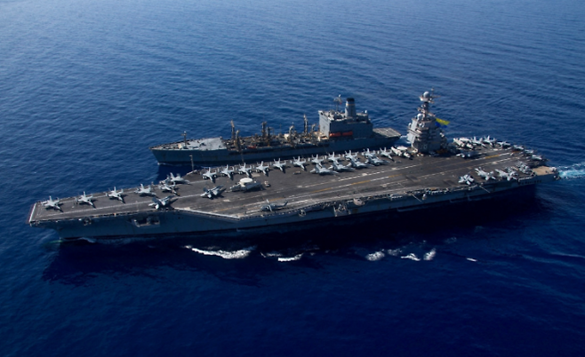 미국의 최신 항공모함인 제너럴 R. 포드함 자료사진. 로이터 연합뉴스