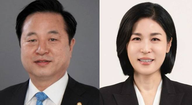 더불어민주당 부산 북구갑 보권선거 후보로 거론되는 김두관 전 경남지사와 정명희 전 북구청장. 더불어민주당 제공