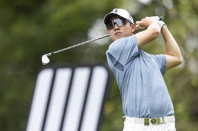송영한이 LIV 골프 홍콩 대회에서 경기하고 있다. (사진=LIV Golf)