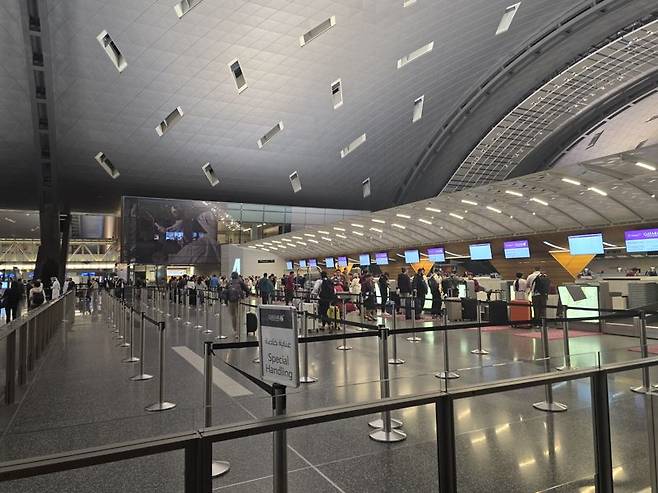 9일 주카타르대한민국대사관이 올린 도하 공항 모습