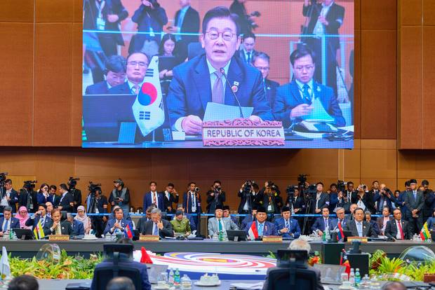 이재명 대통령이 지난해 10월 말레이시아 쿠알라룸푸르에서 열린 한·아세안 정상회의에서 발언하고 있다. 뉴스1