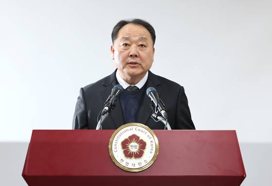 재판소원 관련해 발언하는 손인혁 헌법재판소 사무처장 〈사진=연합뉴스〉