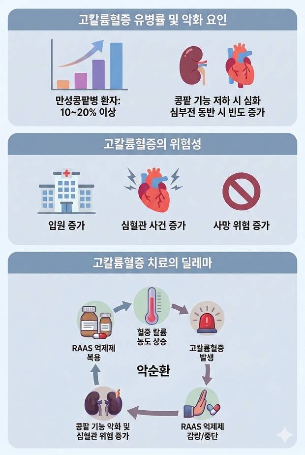 고칼륨혈증에 관한 설명 이미지.