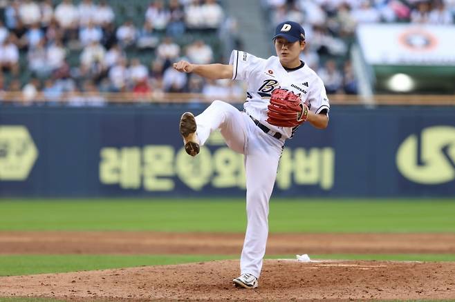 두산 베어스 마무리 투수 김택연. /사진=두산 베어스 제공
