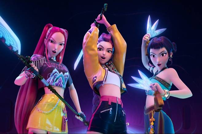 애니메이션 영화 '케이팝 데몬 헌터스'. 넷플릭스 제공