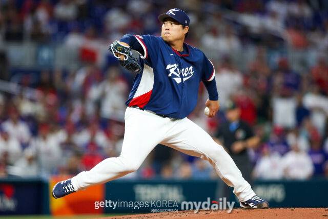 한국 WBC 대표팀 류현진./게티이미지코리아