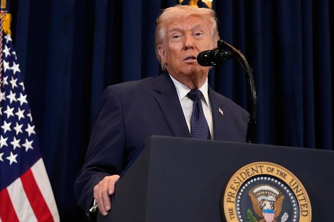 도널드 트럼프 미국 대통령. AP 뉴시스