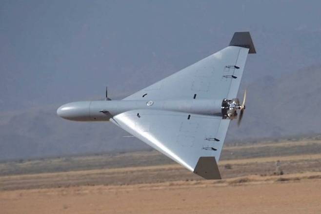 미군이 이란의 샤헤드-136을 모방해 대량 양산에 돌입한 자폭드론 '루카스(LUCAS)'. 유사한 드론을 러시아와 벨라루스·베네수엘라·북한·수단·시리아·예멘 등도 개발 또는 도입해 운용하고 있다. 스펙트르웍스 블로그 캡처