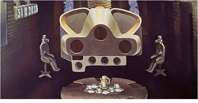 영화 ‘보슬비가 내리겠지요’(1984). 브래드버리의 작품을 시각화한 나짐 툴랴호자예프 감독의 단편 애니메이션. 유튜브 화면 갈무리