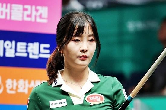 김상아가 3일 SY베리테옴므LPBA챔피언십 히가시우치 나쓰미와의 32강전에서 역대급 승부치기 스코어(12:5)로 승리, 16강에 선착했다. (사진=PBA)