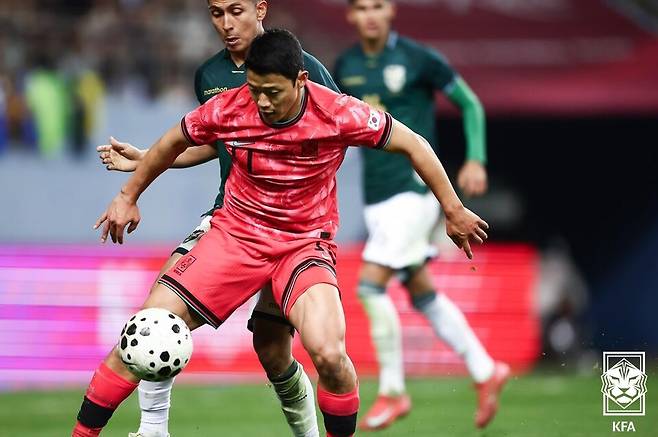 한국 축구 대표팀 황희찬. /사진=대한축구협회