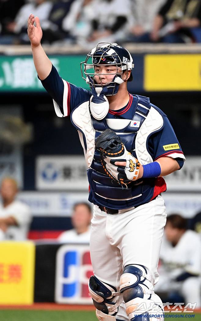 3일 일본 오사카 교세라돔에서 열린 WBC(월드베이스볼클래식) 한국과 오릭스 버팔로스의 경기. 수비를 펼치는 포수 김형준. 오사카(일본)=허상욱 기자wook@sportschosun.com/2026.03.03/