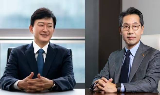 연임을 앞둔 존림 삼성바이오로직스 대표(왼쪽)와 이동훈 SK바이오팜 대표