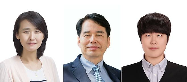 (왼쪽부터)이혜진 경북대 교수, 정성화 명예교수, 제1저자인 화학과 정문경 석사과정생