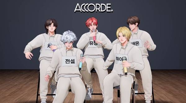 라이브 무대를 펼치고 있는 버추얼 아이돌 미라클(MY:RAKL)(제공=어코드엔터)