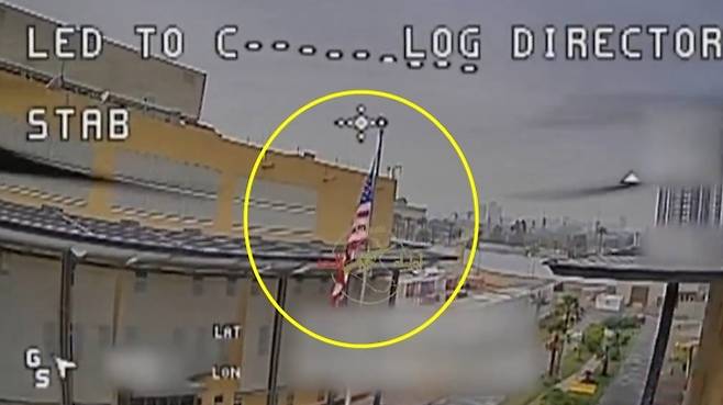 이라크의 친이란 민병대가 공개한 드론으로 촬영한 바그다드 주재 미국 대사관 모습. 영상 캡처