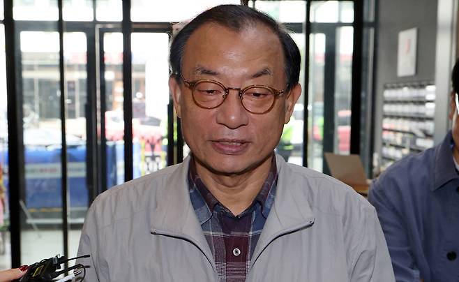 이정현 국민의힘 공천관리위원장이 지난 15일 서울 영등포구 국민의힘 당사에서 열린 비공개 공관위 회의에 참석하기 위해 입장하고 있다. 연합뉴스