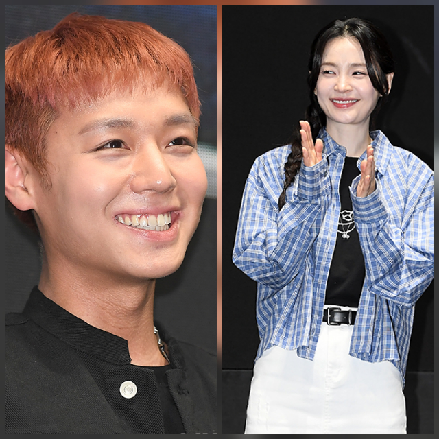 스크린 속에서는 비극으로 끝났던 두 사람이, 무대 위에서는 환하게 웃었다. 사진=천정환 기자